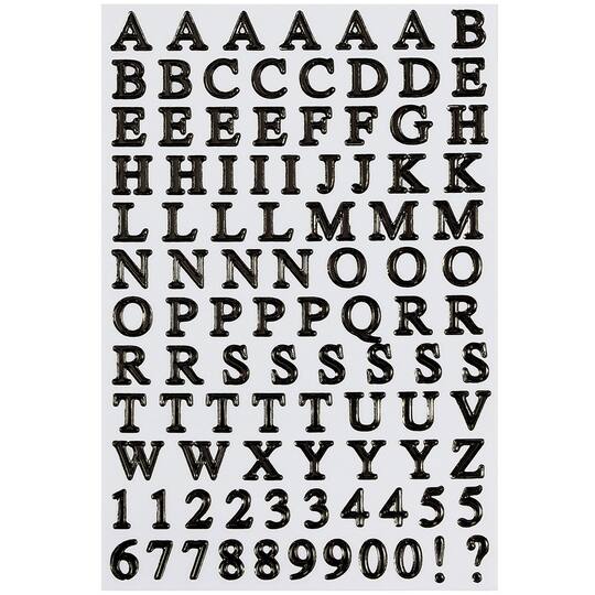 JAM Paper Silver Upper & Lower Case Alphabet Letter Stickers